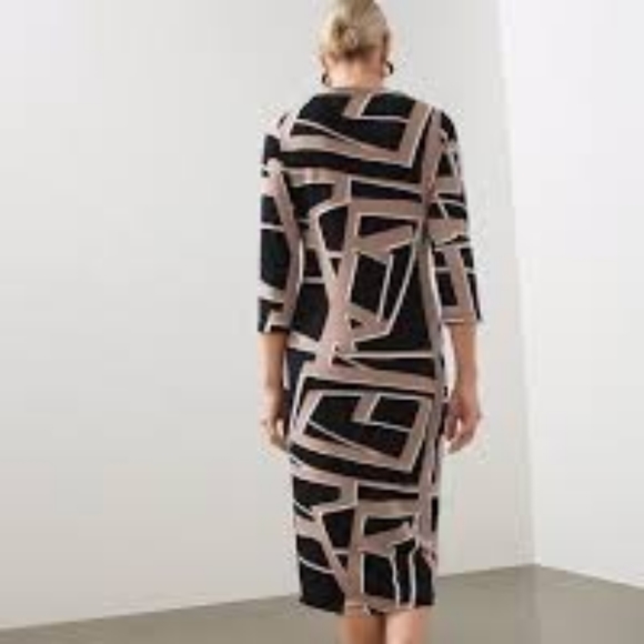 Chico's Travelers Shadow Print Classic Dress - Picture 3 of 4